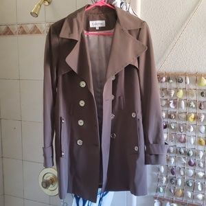 Dark Grey Calvin Klein Trench Coat